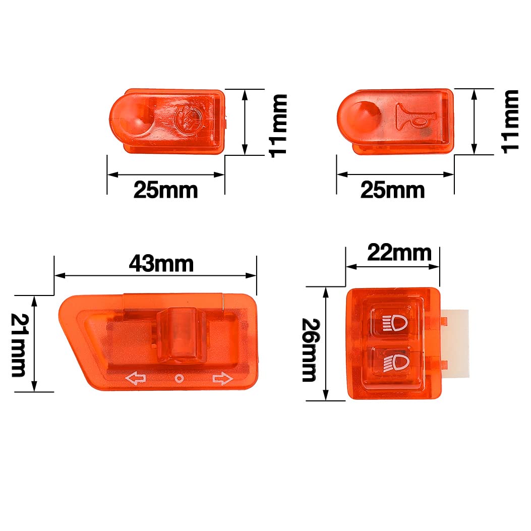 Amazon | RISACCA 社外 ホンダ ディオ スケルトン スイッチ 4個セット